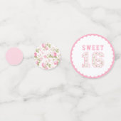 Roze Coquette Sweet 16 Universiteit Confetti (Voorkanten)