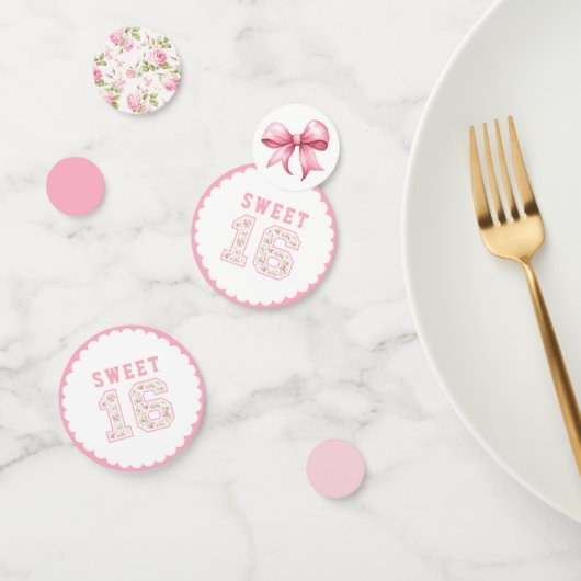 Roze Coquette Sweet 16 Universiteit Confetti (Groep)