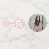 Roze Coquette Sweet 16 Universiteit | Foto Confetti (Voorkanten)