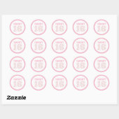 Roze Coquette Sweet 16 Universiteit Ronde Sticker (Vel)