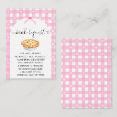 Roze Coquette Taart Boek Verzoek Informatiekaartje (Voorkant / Achterkant)