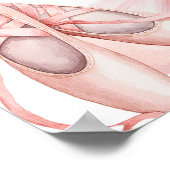 Roze Coquette Tutu Schattige Ballerina Verjaardag Poster (Hoek)