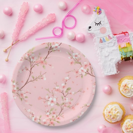 Roze Coquette Verjaardags Papieren Bord (Feest)