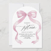 Roze Coquette Vijftien 15e Quinceañera Verjaardag Kaart (Voorkant)