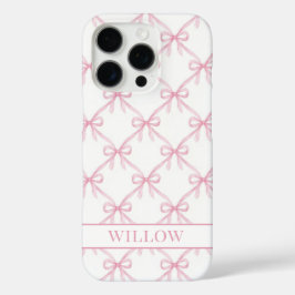 Roze Coquette Waterverf Strikken iPhone 16 Pro Hoesje