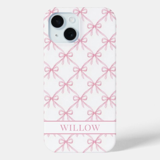 Roze Coquette Waterverf Strikken Case-Mate iPhone Case (Achterkant)
