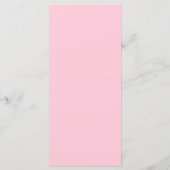 Roze Coquette Ze bindt het knoop Vrijgezellenfeest Menu (Achterkant)