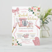 Roze Coqutte Stock de Keuken Vrijgezellenfeest Kaart (Staand voorkant)