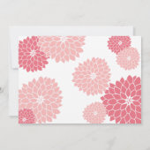 Roze Coral Dahlia Bridal Shower Kaart (Achterkant)