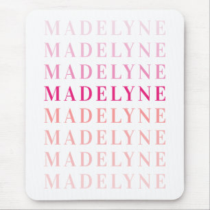 Roze Coral Typografie Aangepaste naam Muismat