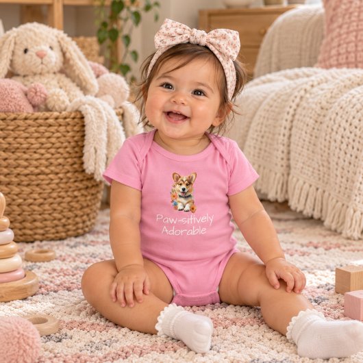 Roze Corgi Baby Body Romper