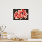 Roze corn Poppy Botanische Poster Canvas Afdrukken (Keuken)