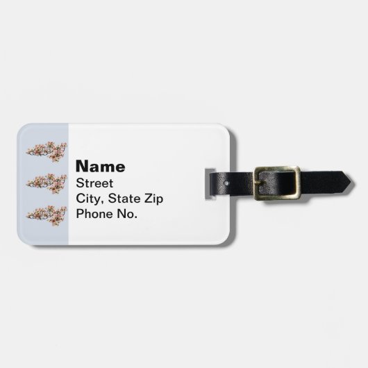 Roze Cornelietak Bagagelabel (Voorkant horizontaal)