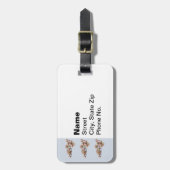 Roze Cornelietak Bagagelabel (Voorkant verticaal)