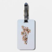 Roze Cornelietak Bagagelabel (Achterkant verticaal)