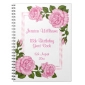  Roze Corner Bouquets 18th Birthday Notitieboek (Voorkant)