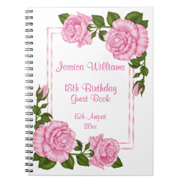  Roze Corner Bouquets 18th Birthday Notitieboek
