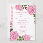  Roze Corner Bouquets 90th Birthday Kaart (Achterkant)