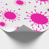 roze coronavirus cadeaupapier (Hoek)