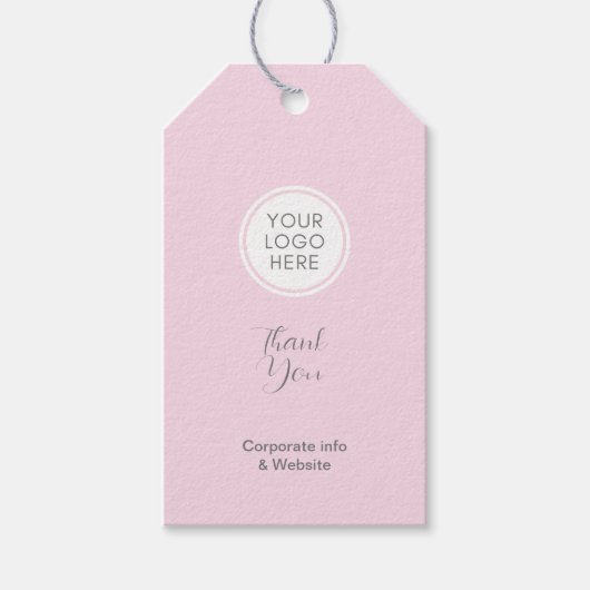 Roze Corporate Gift Label Cadeaulabel (Voorkant)