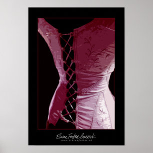 Roze corset - Afdrukken Poster