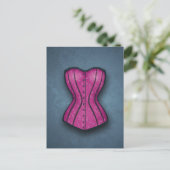  roze corset briefkaart (Staand voorkant)