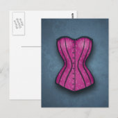  roze corset briefkaart (Voorkant / Achterkant)