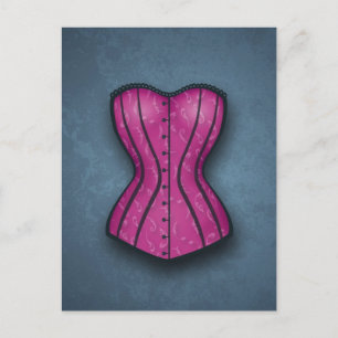  roze corset briefkaart