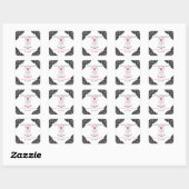 Roze corset en Stickers met zwarte luis (Vel)