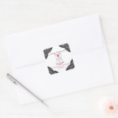 Roze corset en Stickers met zwarte luis (Envelop)