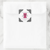 Roze corset en Stickers met zwarte luis (Tas)