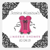 Roze corset en Stickers met zwarte luis (Voorkant)