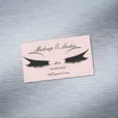 ROZE COSMETOLOOG VISITEKAARTJE MAGNETISCH VISITEKAARTJE (Voorbeeld)