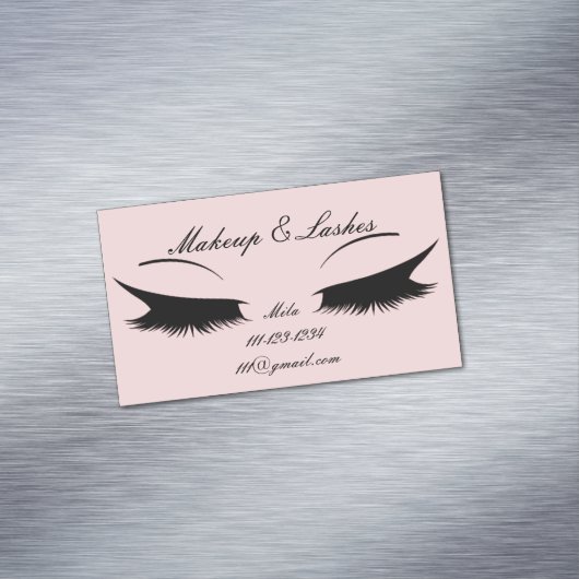 ROZE COSMETOLOOG VISITEKAARTJE MAGNETISCH VISITEKAARTJE (Voorbeeld)