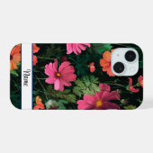 Roze Cosmos Bloem Ontwerp iPhone 15 Case (Achterkant horizontaal)