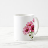Roze Cosmos Bloemen-23456 Koffiemok (Voorkant rechts)