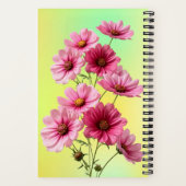 Roze Cosmos Bloemen-23456 Notitieboek (Achterkant)