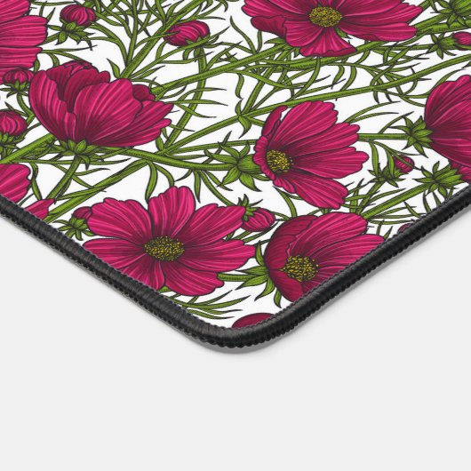 Roze Cosmos bloemen Bureaumat (Hoek)