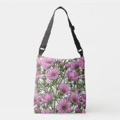 Roze Cosmos bloemen Crossbody Tas (Voorkant)