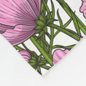 Roze Cosmos bloemen Fleece Deken (Hoek)