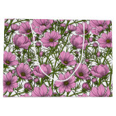 Roze Cosmos bloemen Groot Cadeauzakje (Achterkant)
