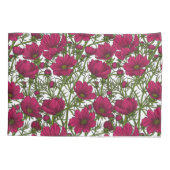 Roze Cosmos bloemen Kussensloop (Achterkant)