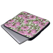 Roze Cosmos bloemen Laptop Sleeve (Voorkant onderkant)