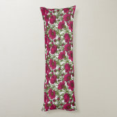 Roze Cosmos bloemen Lichaamskussen (Achterkant (Verticaal))