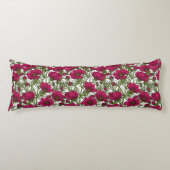 Roze Cosmos bloemen Lichaamskussen (Voorkant)