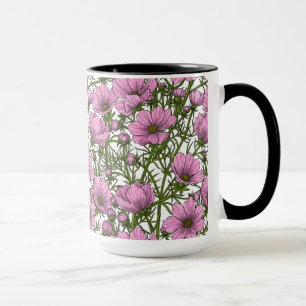Roze Cosmos bloemen Mok
