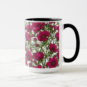 Roze Cosmos bloemen Mok