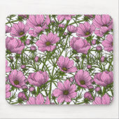 Roze Cosmos bloemen Muismat (Voorkant)