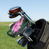 Roze Cosmos Bloemen Persoonlijk Golfheadcover (Insitu)