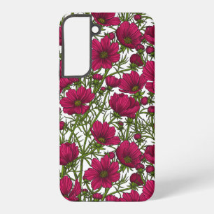 Roze Cosmos bloemen Samsung Galaxy Hoesje